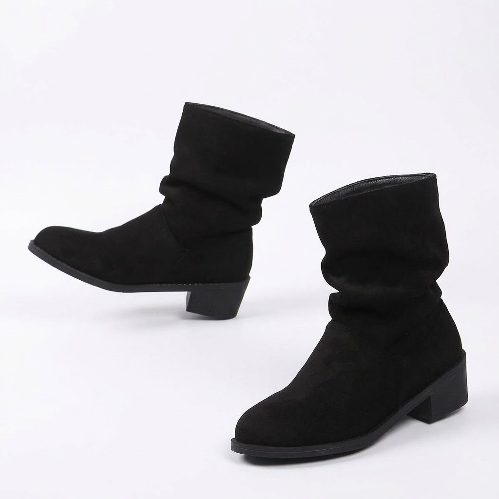 Bottines western vintage en daim