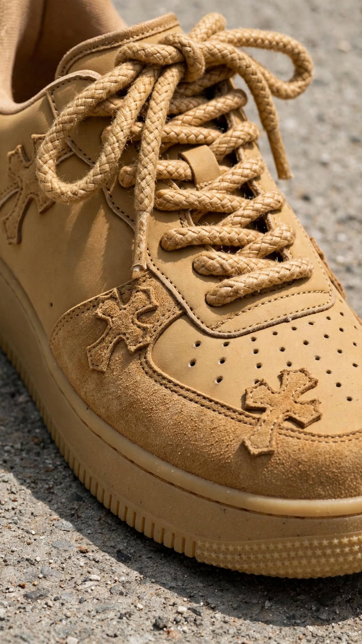Baskets Alea Blé  Silhouette rétro et semelle épaisse